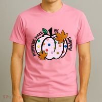Pumpkins Make Me Happy Cute Fall Autumn T-Shirt thumb 3