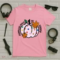 Pumpkins Make Me Happy Cute Fall Autumn T-Shirt thumb 5