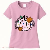 Pumpkins Make Me Happy Cute Fall Autumn Women's T-Shirt thumb 0