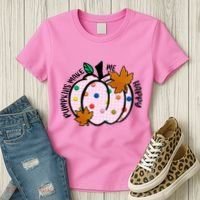Pumpkins Make Me Happy Cute Fall Autumn Women's T-Shirt thumb 3
