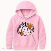 Pumpkins Make Me Happy Cute Fall Autumn Kids Hoodie thumb 0