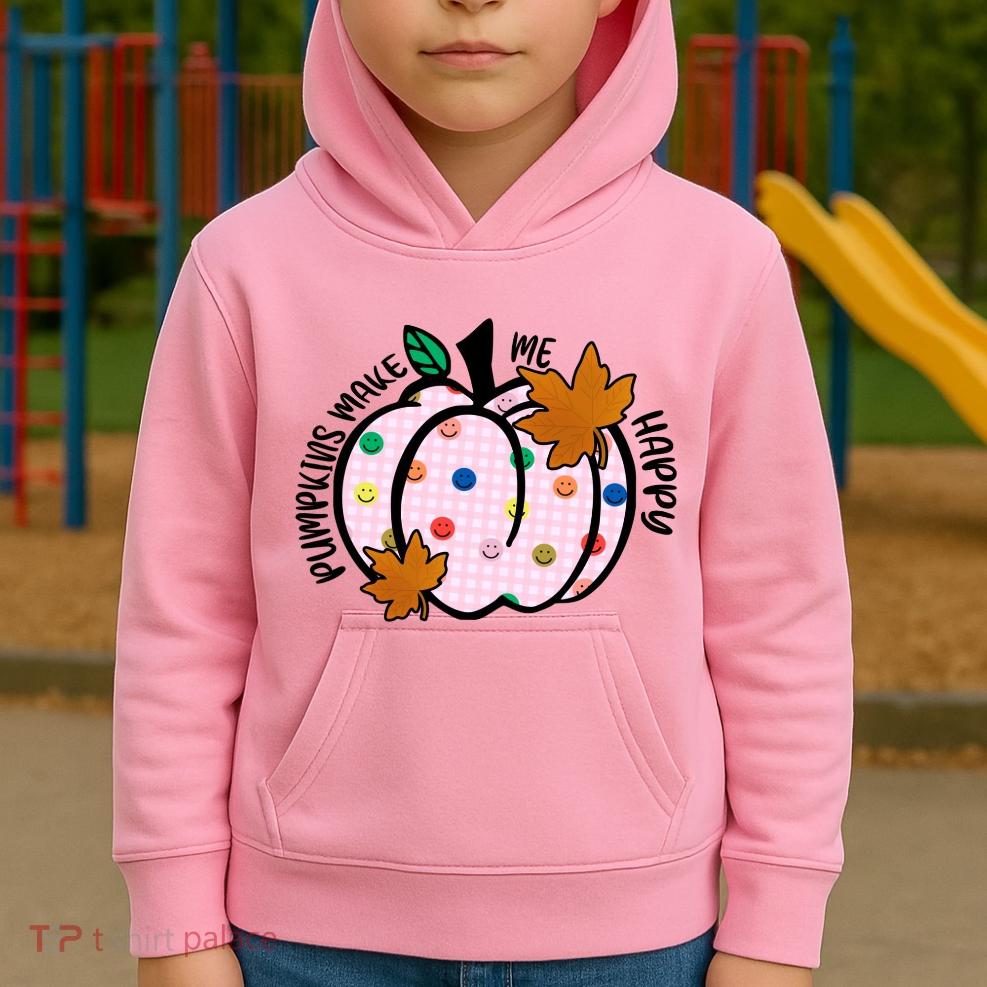 Pumpkins Make Me Happy Cute Fall Autumn Kids Hoodie