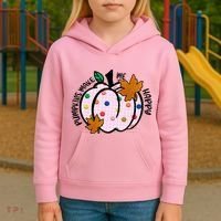 Pumpkins Make Me Happy Cute Fall Autumn Kids Hoodie thumb 3