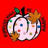 Pumpkins Make Me Happy Cute Fall Autumn Santa Hat thumb 1