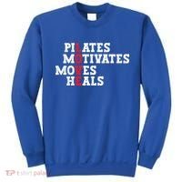 Pilates Motivates Moves Heals Love Exercise Workout Fitness Cool Gift Sweatshirt thumb 0