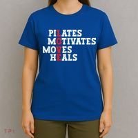 Pilates Motivates Moves Heals Love Exercise Workout Fitness Cool Gift T-Shirt thumb 4