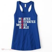 Pilates Motivates Moves Heals Love Exercise Workout Fitness Cool Gift Women's Tank Top thumb 0