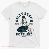 Portland Maine Mermaid Maine Lobster Oyster Mermaids T-Shirt thumb 0