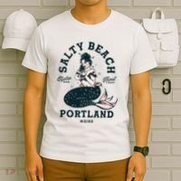 Portland Maine Mermaid Maine Lobster Oyster Mermaids T-Shirt thumb 6