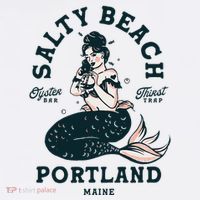 Portland Maine Mermaid Maine Lobster Oyster Mermaids T-Shirt thumb 7