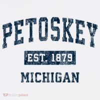 Petoskey Michigan Mi Vintage Sports T-Shirt thumb 7