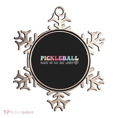 Pickleball Makes Me Say Bad Words, Funny Pickleball Lovers Ornament