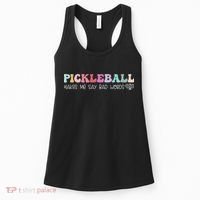 Pickleball Makes Me Say Bad Words, Funny Pickleball Lovers Women's Tank Top thumb 0