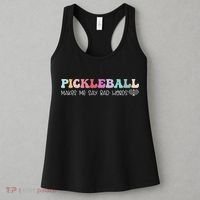 Pickleball Makes Me Say Bad Words, Funny Pickleball Lovers Women's Tank Top thumb 3