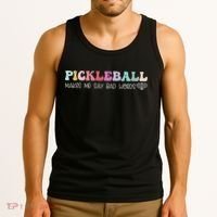 Pickleball Makes Me Say Bad Words, Funny Pickleball Lovers Tank Top thumb 3