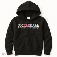 Pickleball Makes Me Say Bad Words, Funny Pickleball Lovers Kids Hoodie thumb 0