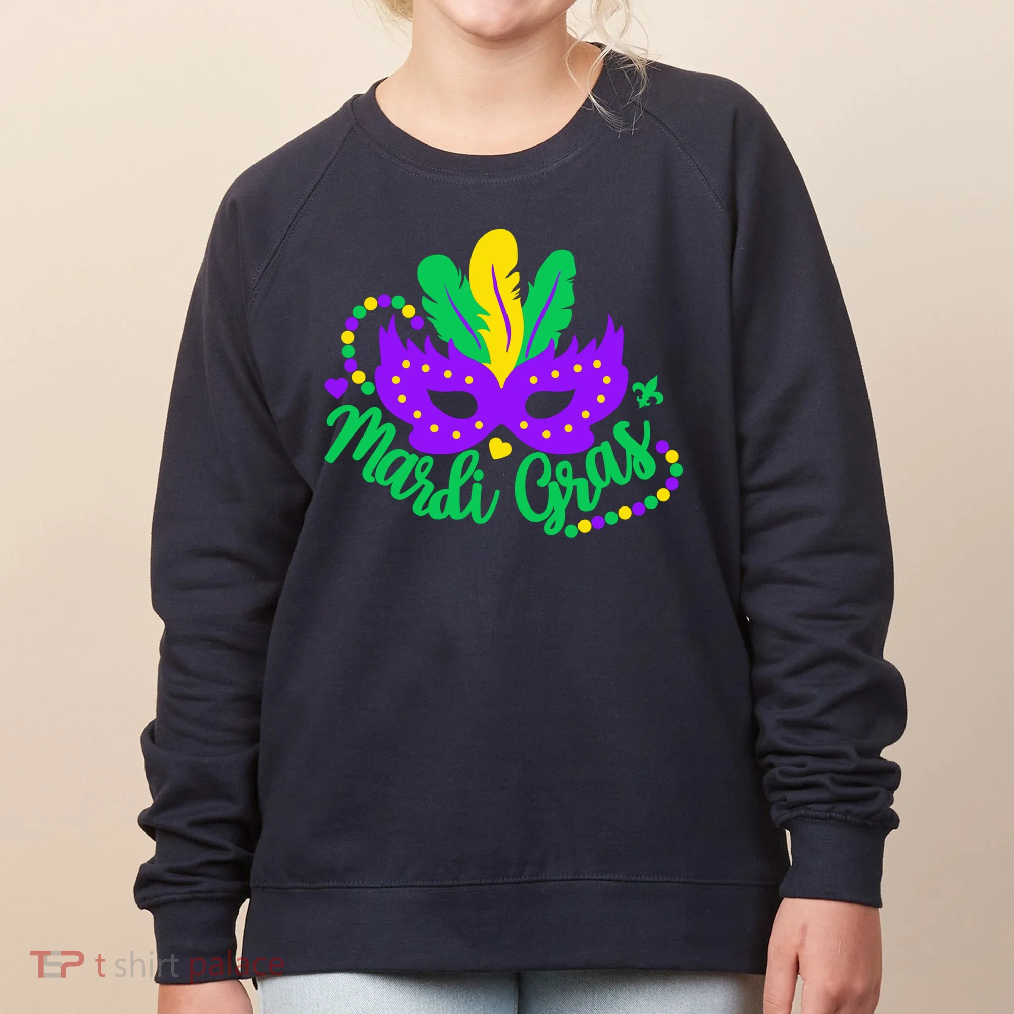Princess Masquerade Mask Mardi Gras Women's Sweatshirt