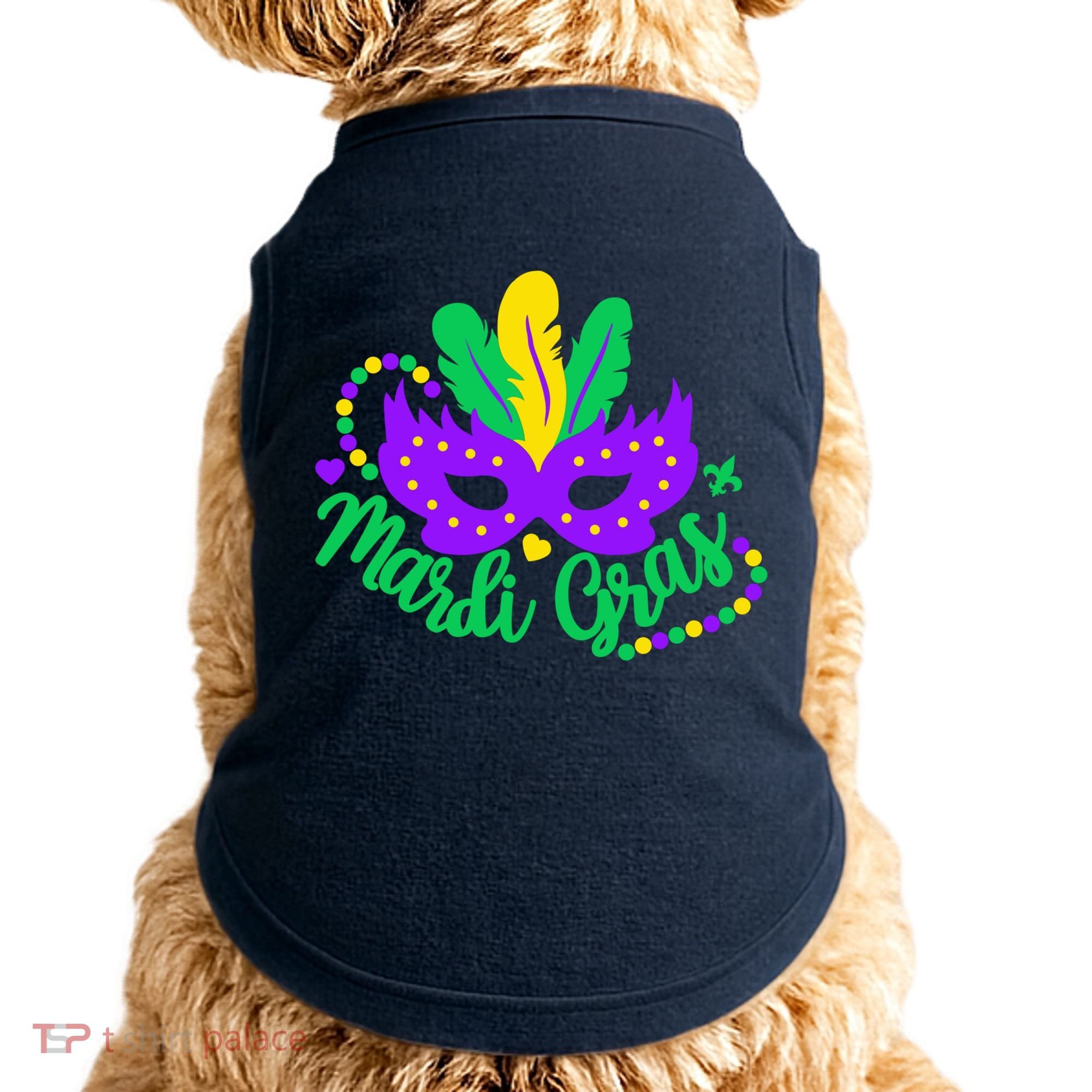 Princess Masquerade Mask Mardi Gras Doggie Tank