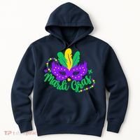 Princess Masquerade Mask Mardi Gras Hoodie thumb 0