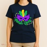 Princess Masquerade Mask Mardi Gras T-Shirt thumb 4