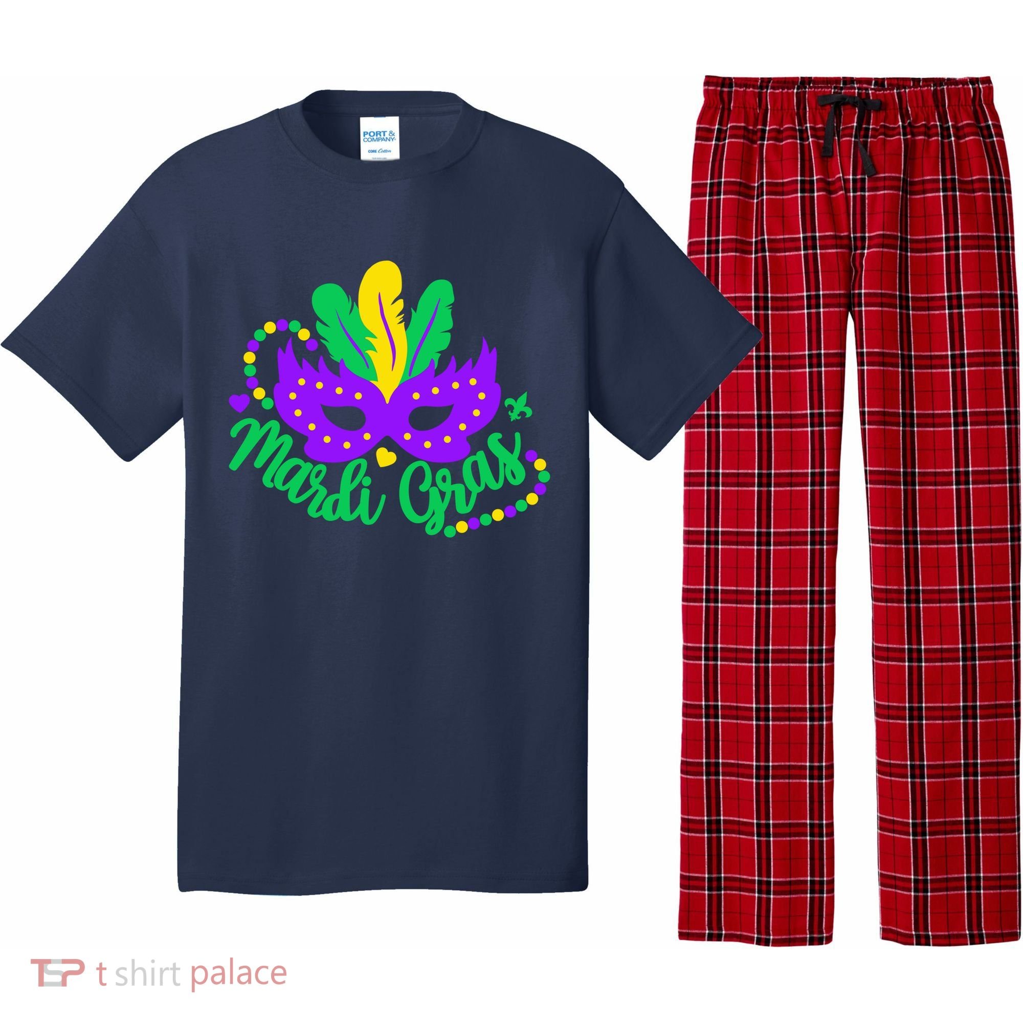 Princess Masquerade Mask Mardi Gras Pajama Set