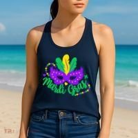 Princess Masquerade Mask Mardi Gras Women's Tank Top thumb 2
