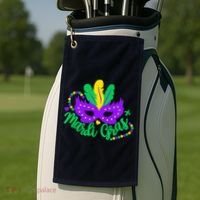 Princess Masquerade Mask Mardi Gras Golf Towel thumb 2