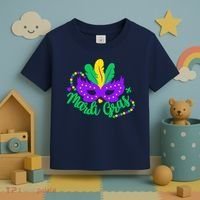 Princess Masquerade Mask Mardi Gras Toddler T-Shirt thumb 3
