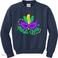Princess Masquerade Mask Mardi Gras Kids Sweatshirt thumb 0