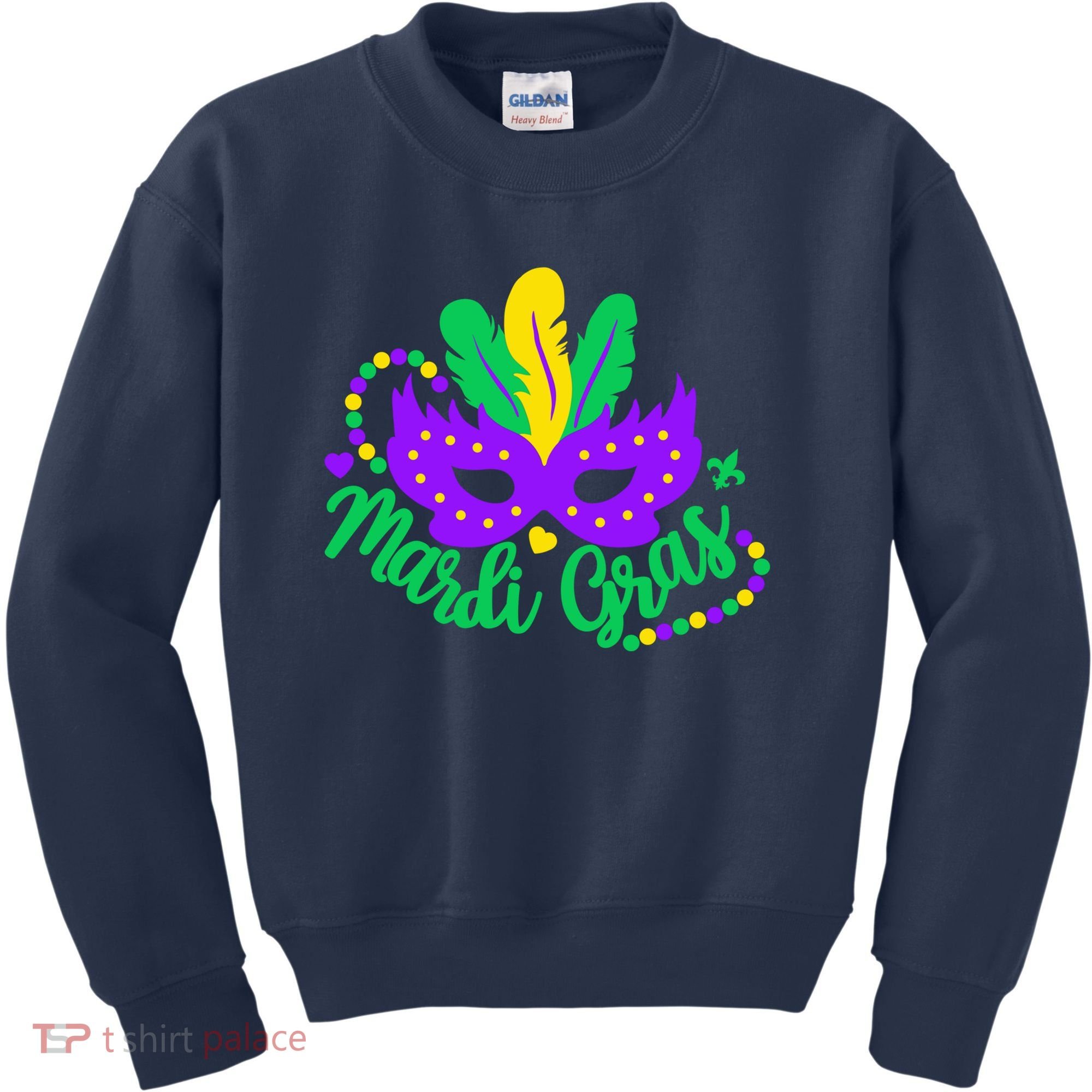 Princess Masquerade Mask Mardi Gras Kids Sweatshirt