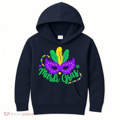 Princess Masquerade Mask Mardi Gras Kids Hoodie