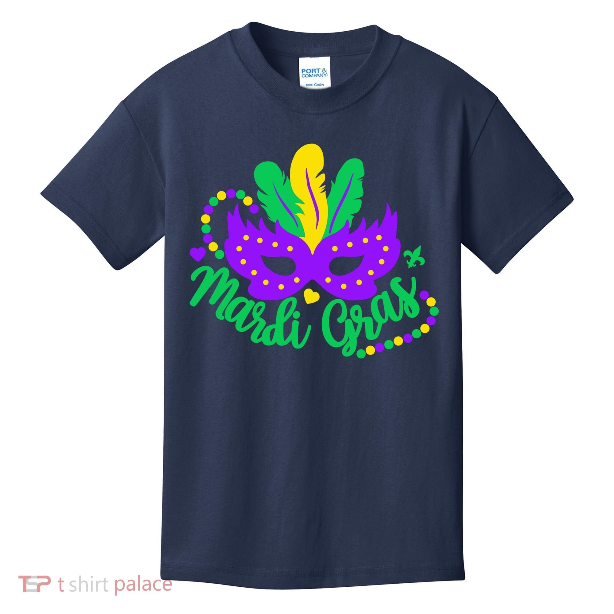 Princess Masquerade Mask Mardi Gras Kids T-Shirt