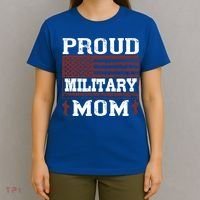 Proud Military Mom Us Military Happy Veterans Day Gift T-Shirt thumb 4