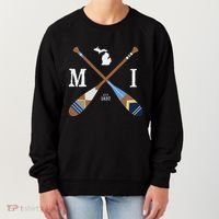 Paddle Mi Michigan Lake Life Painted Oars Women's Sweatshirt thumb 0