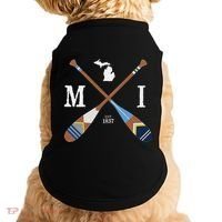 Paddle Mi Michigan Lake Life Painted Oars Doggie Tank thumb 0