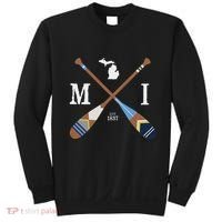 Paddle Mi Michigan Lake Life Painted Oars Sweatshirt thumb 0
