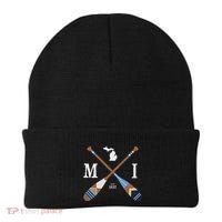 Paddle Mi Michigan Lake Life Painted Oars Beanie thumb 0