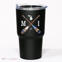 Paddle Mi Michigan Lake Life Painted Oars Tumbler thumb 0
