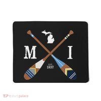 Paddle Mi Michigan Lake Life Painted Oars Mousepad thumb 0