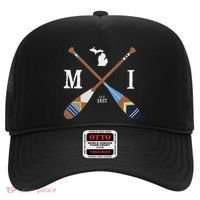 Paddle Mi Michigan Lake Life Painted Oars Hat thumb 0
