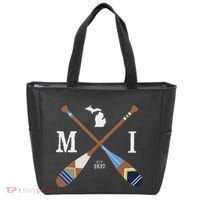 Paddle Mi Michigan Lake Life Painted Oars Tote Bag thumb 0