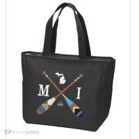 Paddle Mi Michigan Lake Life Painted Oars Tote Bag thumb 3