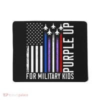 Purple Military Month Child Month Us American Flag Mousepad thumb 0