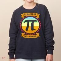 Pie Makes Me Well Rounded Pie Day 3.14 Women's Sweatshirt thumb 0