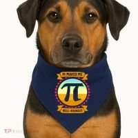Pie Makes Me Well Rounded Pie Day 3.14 USA-Made Doggie Bandana thumb 1