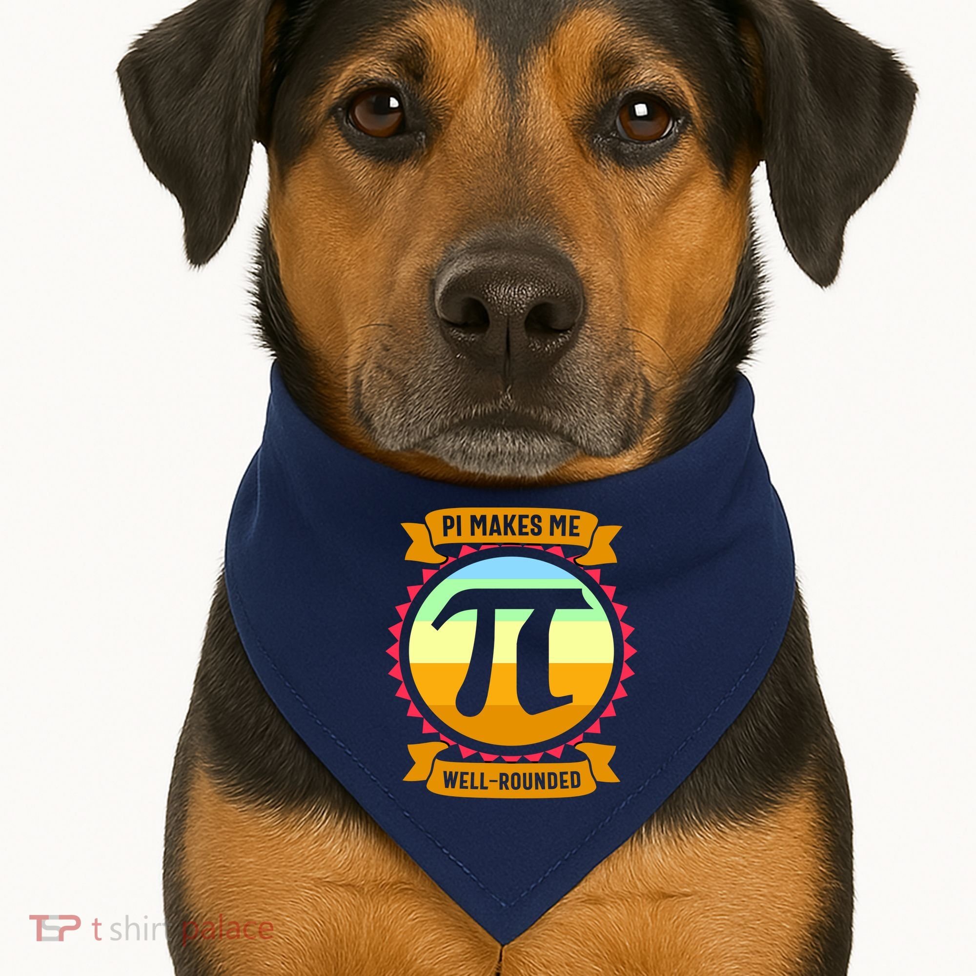 Pie Makes Me Well Rounded Pie Day 3.14 USA-Made Doggie Bandana
