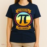 Pie Makes Me Well Rounded Pie Day 3.14 T-Shirt thumb 4