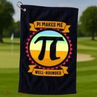 Pie Makes Me Well Rounded Pie Day 3.14 Golf Towel thumb 1