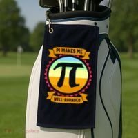 Pie Makes Me Well Rounded Pie Day 3.14 Golf Towel thumb 2