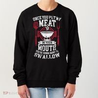Put My Meat In Your Mouth Funny Sarcastic BBQ Women's Sweatshirt thumb 0
